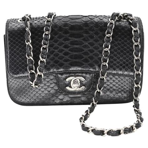 python skin chanel bag